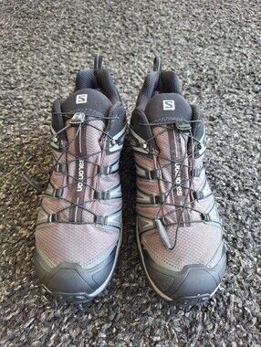 Sz 11.5 Salomon X Ultra 3 GTX Low Mens Gray Black Waterproof Hiking Trail Shoes